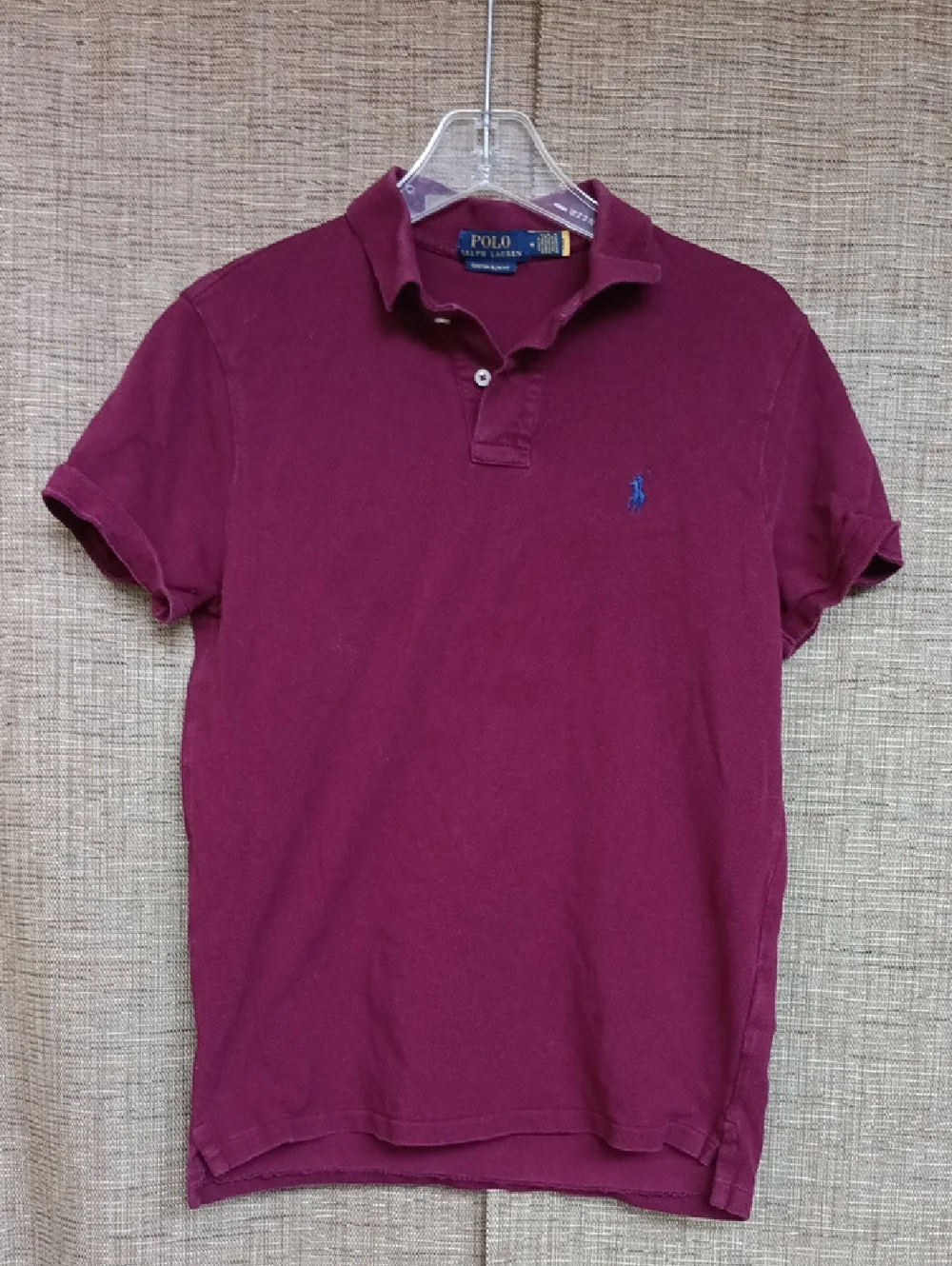 Polo by Ralph Lauren Men's Burgundy Polo with Navy Pony